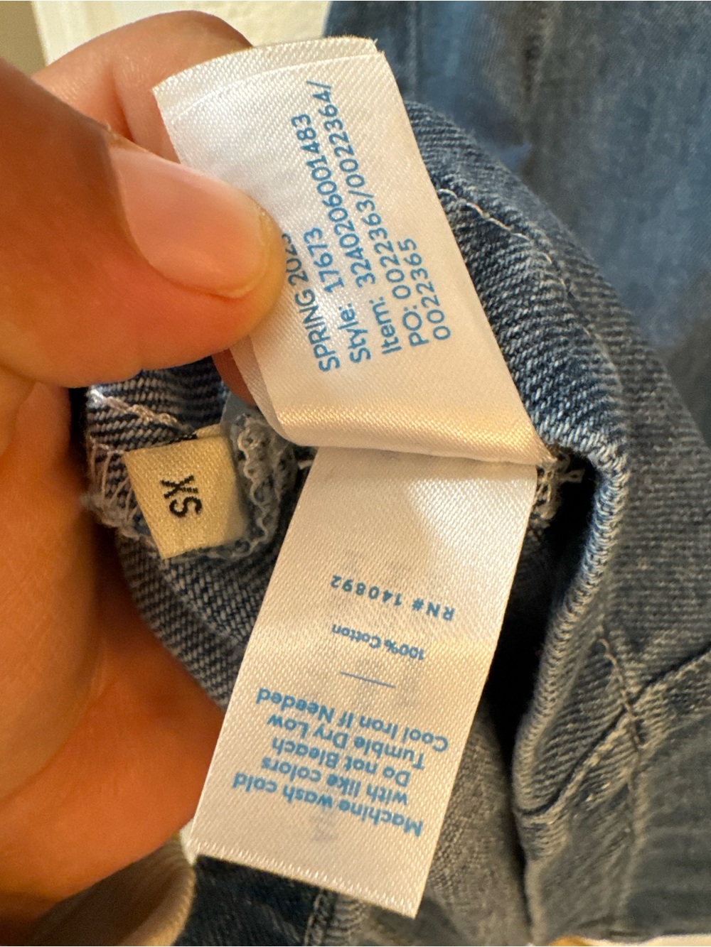 Marine Layer Daisy Mini Denim Button-Front 100% Cotton size XS Pockets - Picture 15 of 15